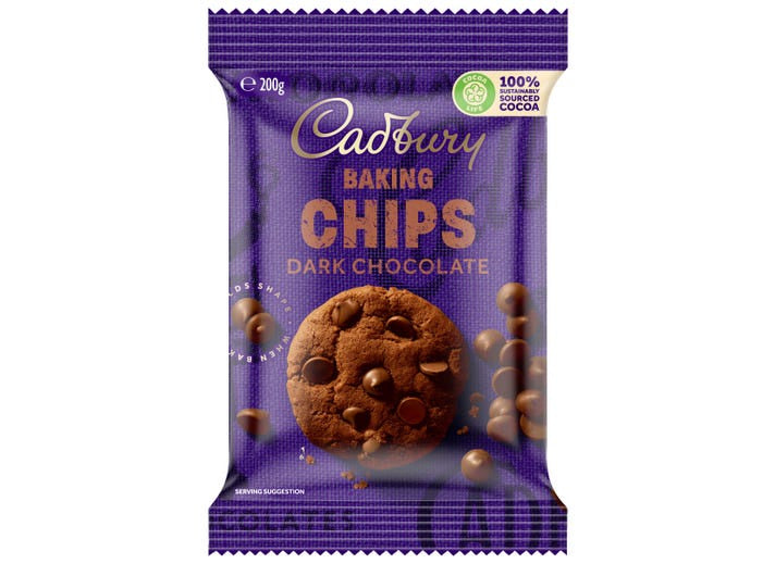 Cadbury Dark Baking Chips 200g