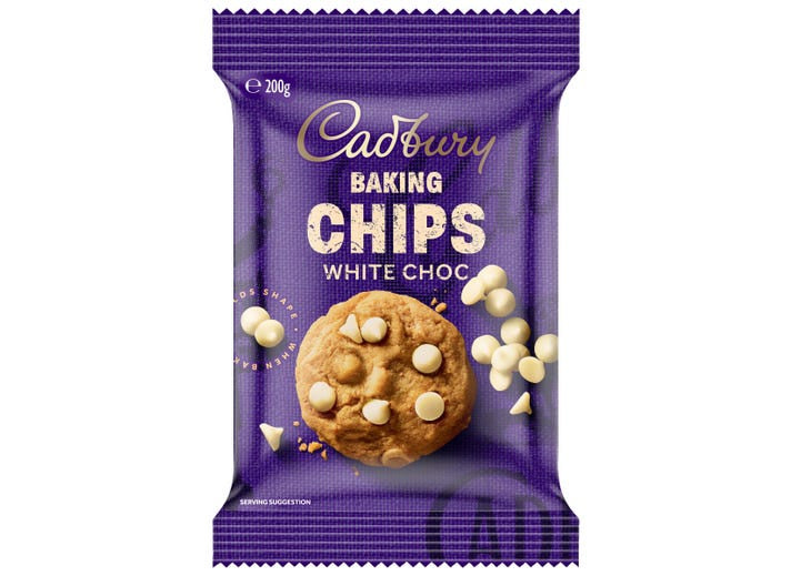 Cadbury White Baking Chips 200g