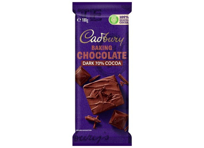 Cadbury Baking Chocolate 70% Cocoa 180g