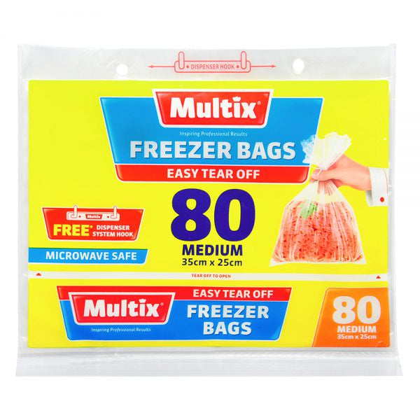 Multix Medium Tear Off Freezer Bags 80pk