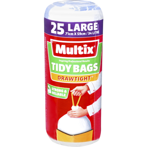 Multix Drawtight Tidy Bags Large 25pk