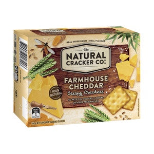 The Natural Cracker Co Farmhouse Cheddar Crispy Crackers 160g