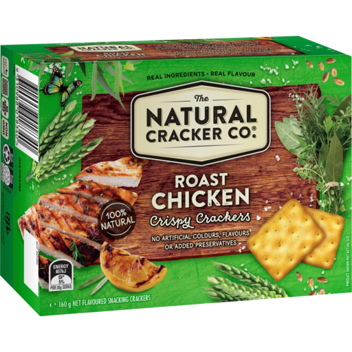 The Natural Cracker Co Roast Chicken Crispy Crackers 160g