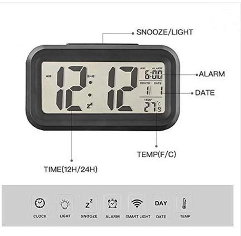 Digital Black Alarm Clock