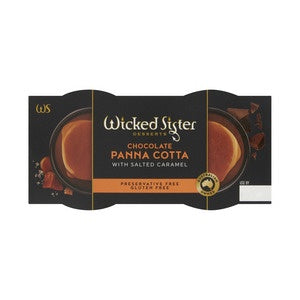 Wicked Sister Chocolate Salted Caramel Pannacotta 150g 2pk