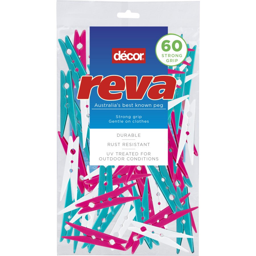 Decor Reva Clothes Pegs 60pk