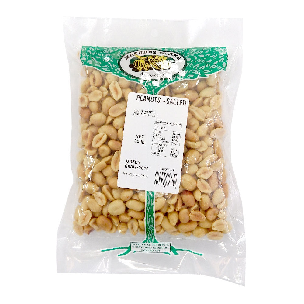 Natures Works Salted Peanuts 250g