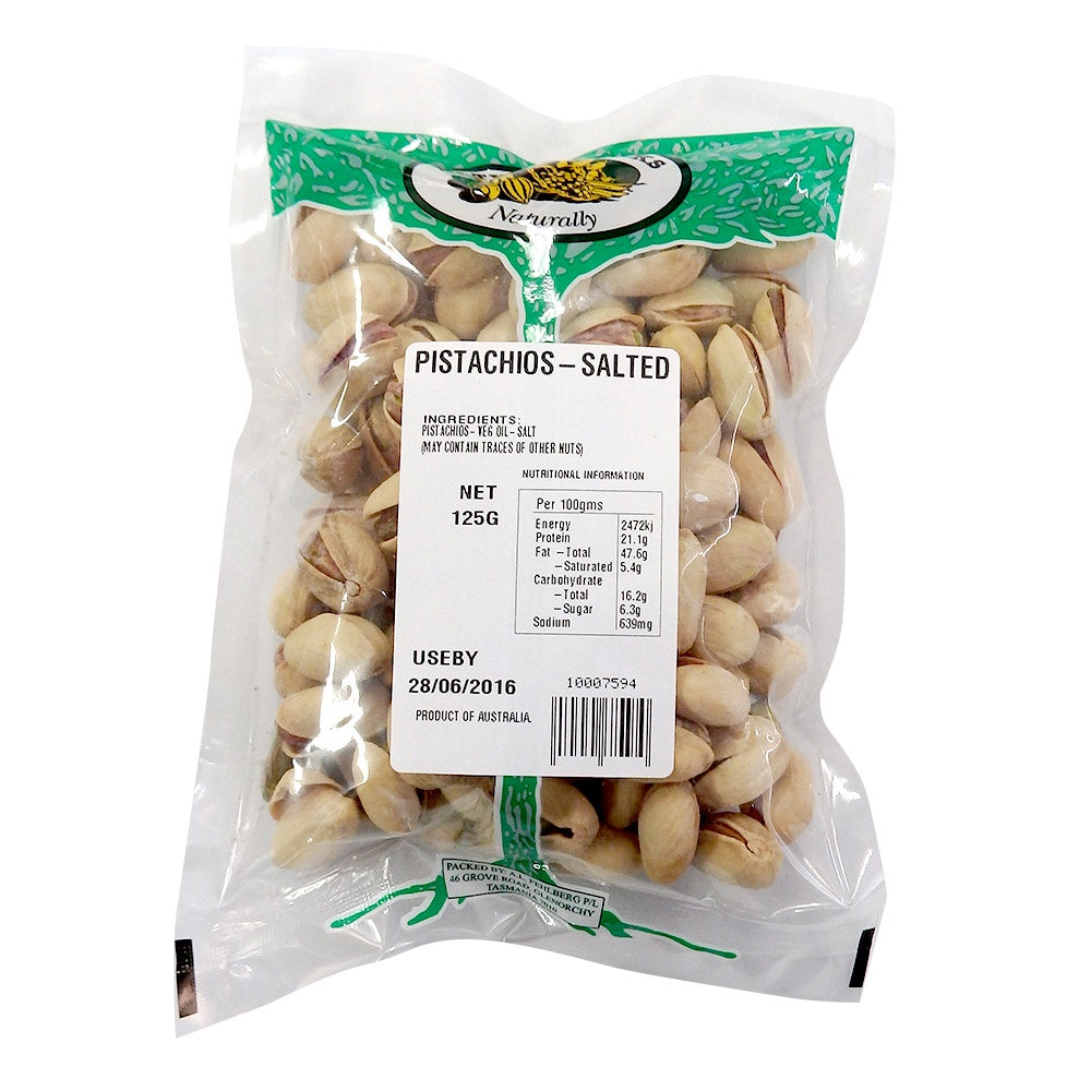 Natures Works Salted Pistachios 125g