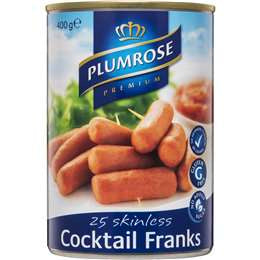 Plumrose Frankfurts Cocktail 400g