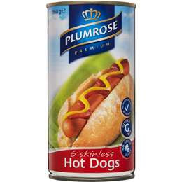 Plumrose Skinless Hot Dogs 560g