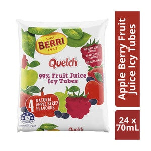 Berri Quelch Apple Berry Fruit Juice Icy Tubes 24pk