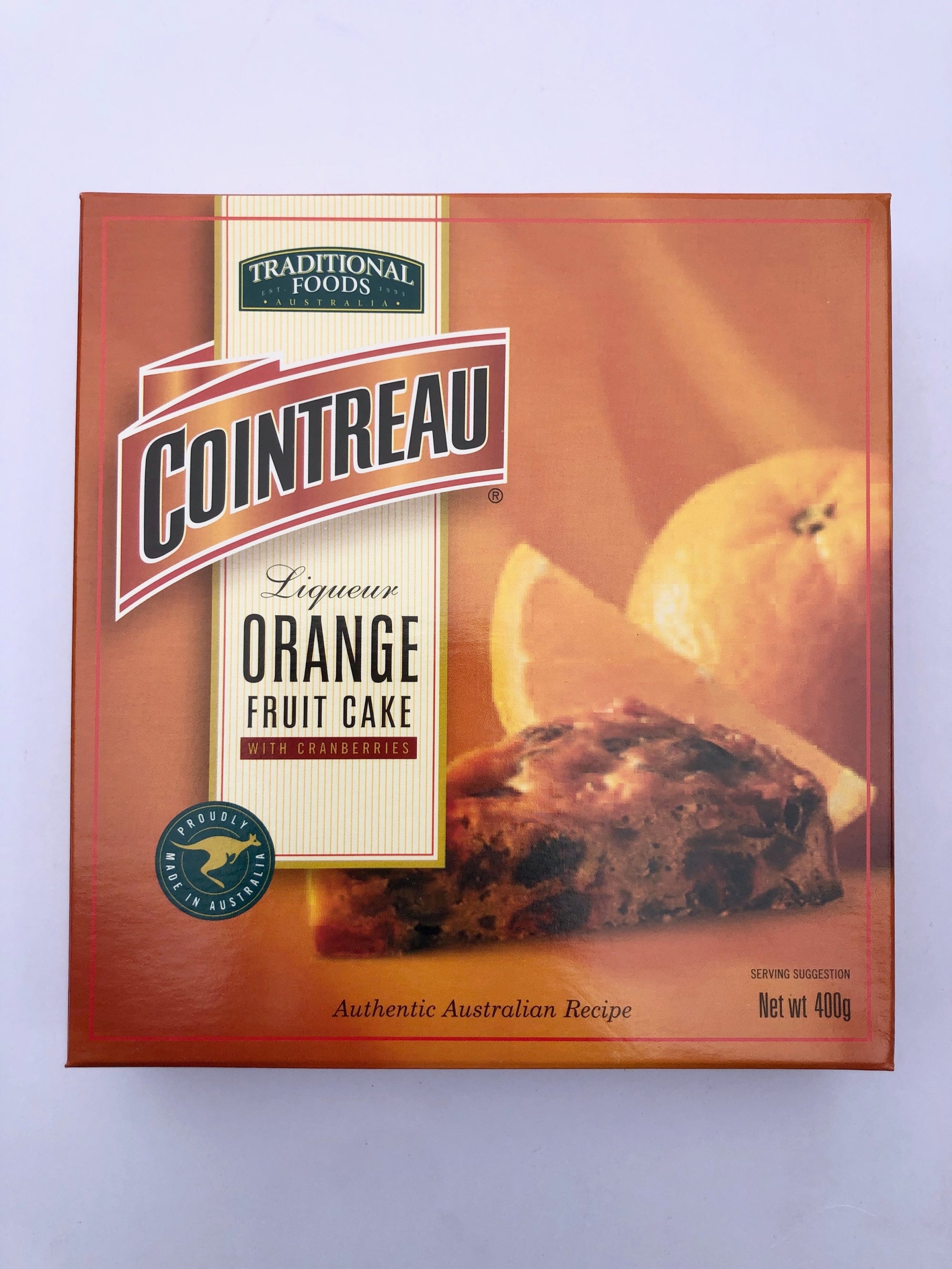 Traditional Foods Cointreau Liqueur Orange Fruit Cake 400g