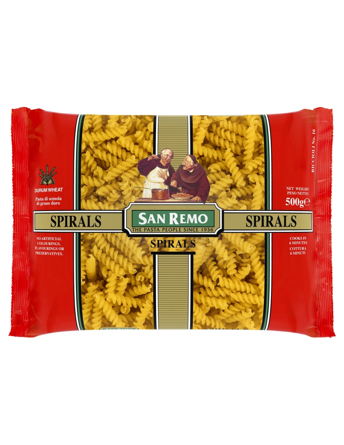 San Remo No 16 Spirals Pasta 500g