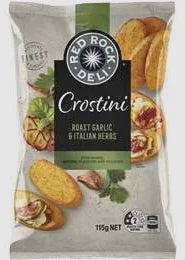 Red Rock Deli Italian Herb Crostini Crackers 115g