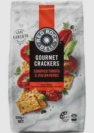 Red Rock Deli Tomato & Roasted Red Pepper Crostini Crackers 115g