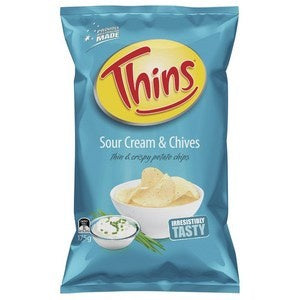 Thins Sour Cream & Chives Chips 175g