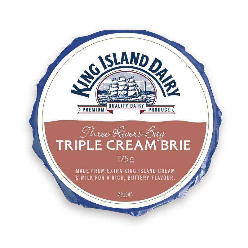 King Island Three Rivers Bay Triple Cream Brie 175g