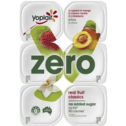 Yoplait Classics Zero Yoghurt 160g 6pk