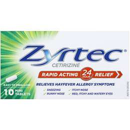 Zyrtec Rapid Acting Antihistamine Tablets 10pk